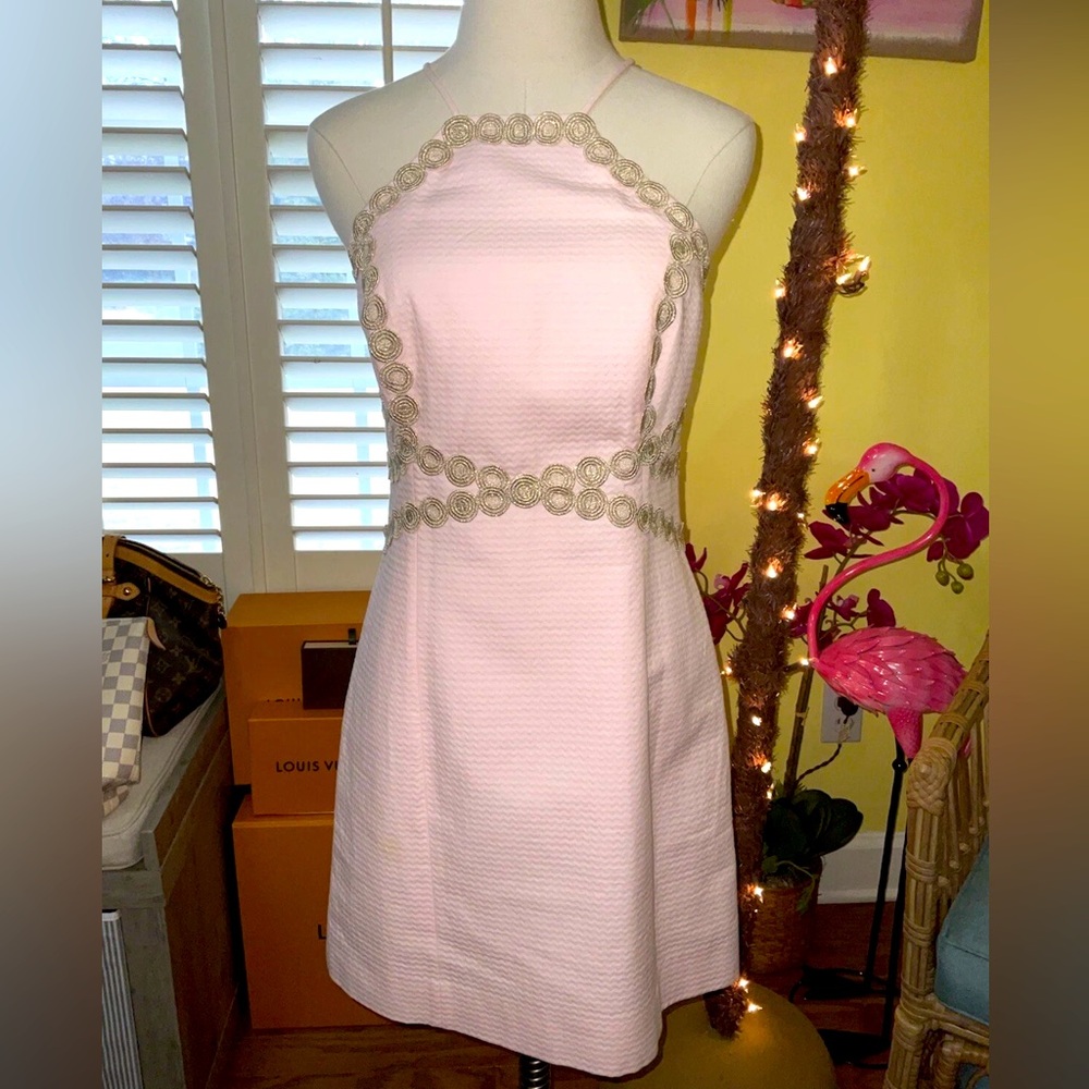Lilly Pulitzer NWT Pearl Shift Dress Paradise Tint Size 4 - Picture 10 of 10
